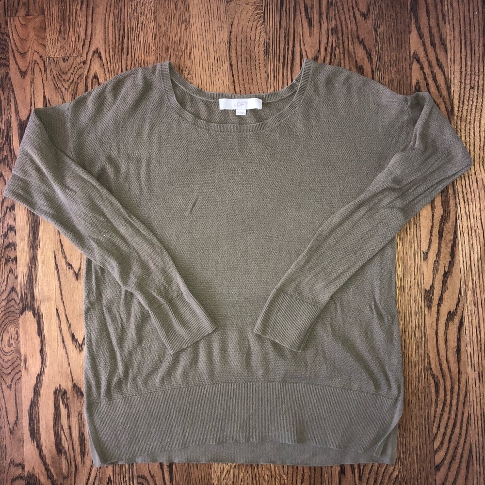 Loft Olive Green Lightweight Sweater